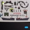 KELIK K72124 MIRAGE III CJ - interior 3D decals for SpecialHobby kit 1/72